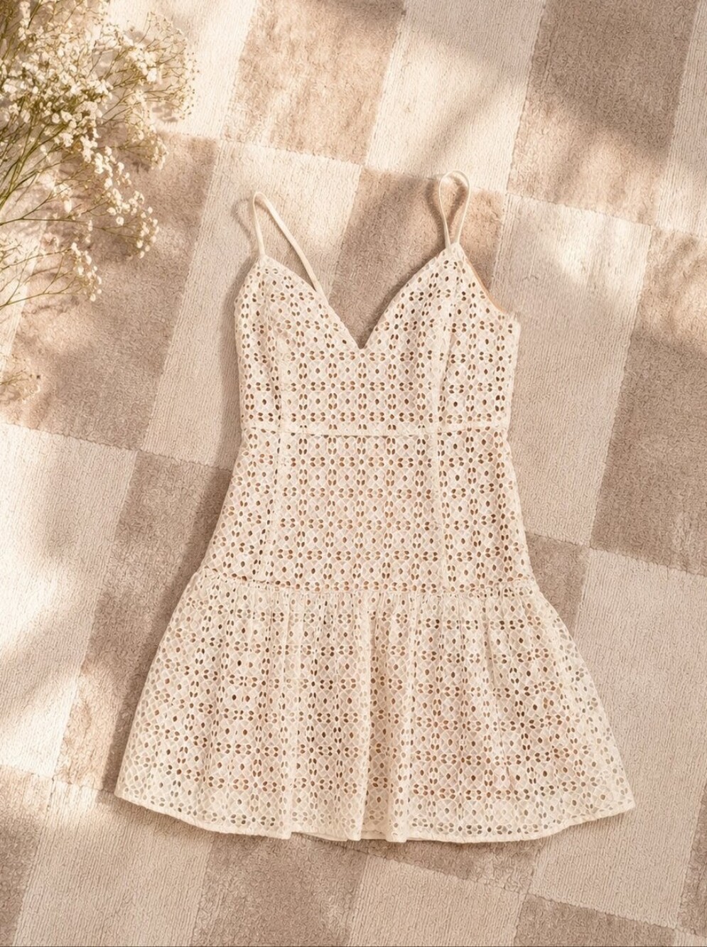 Michael Kors White Eyelet Mini Dress - Picture 5 of 5
